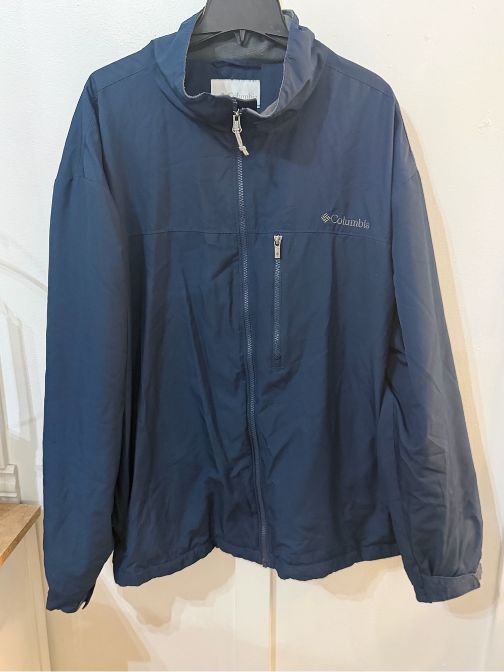 Columbia Men's Navy Hooded Rain Jacket